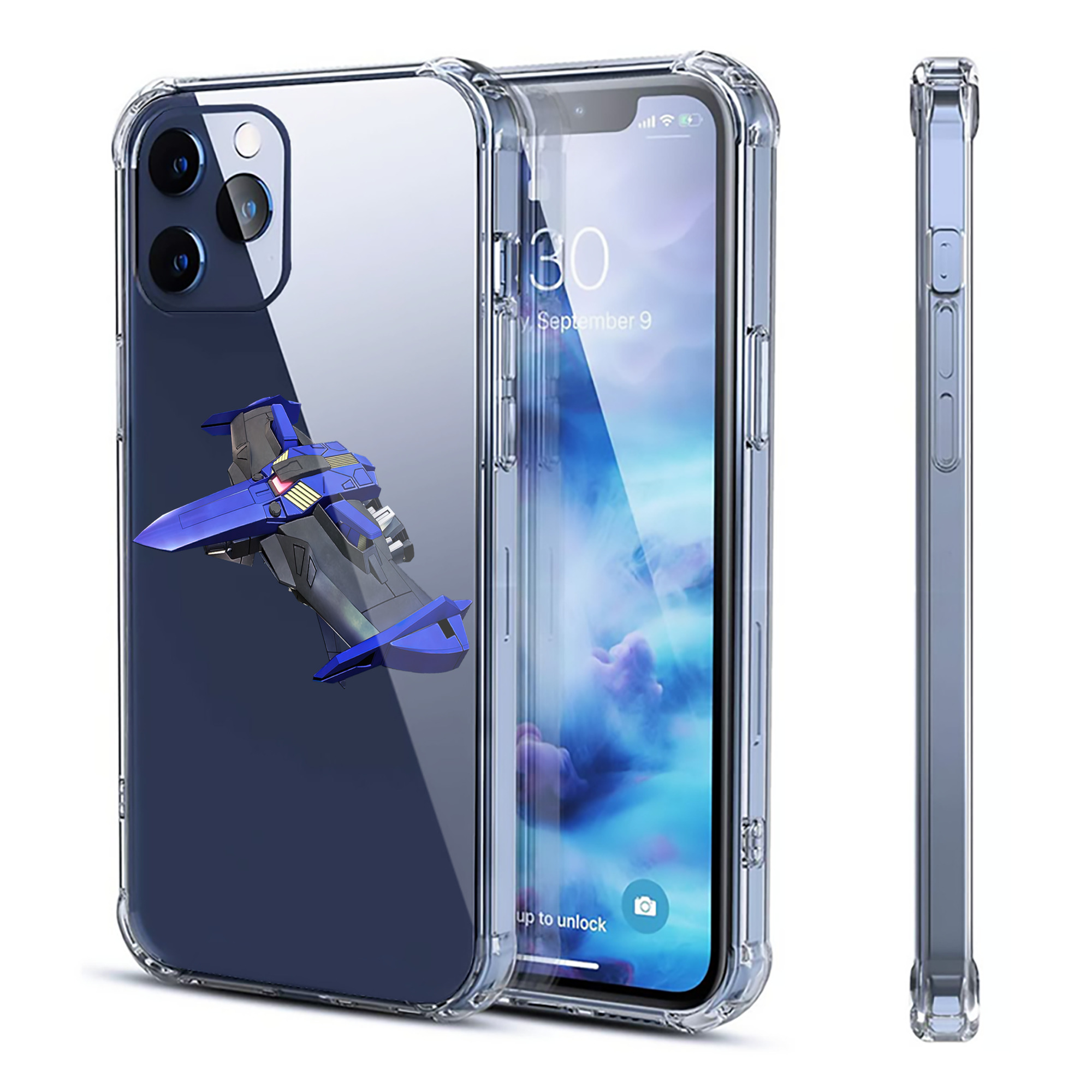 （画像用） 機動戦士ガンダム Mobile Suit Gundam 【iPhone 12シリーズ対応】透明スマホケース（クリアソフトケース）